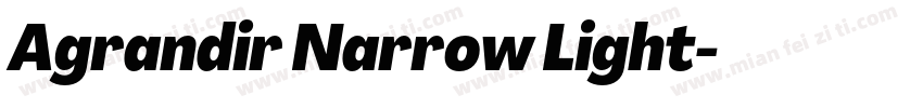 Agrandir Narrow Light字体转换